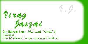 virag jaszai business card
